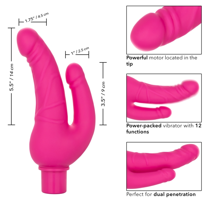 RECHARGEABLE POWER STUD OVER & UNDER - PINK
