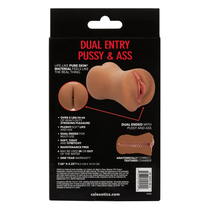 STROKE IT DUAL ENTRY PUSSY & ASS - BROWN