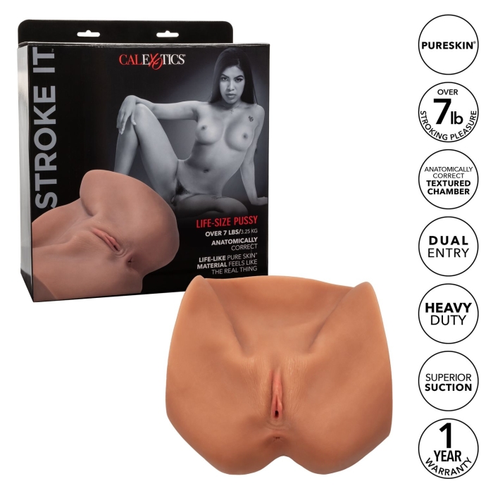 STROKE IT LIFE-SIZE PUSSY-BRN - Click Image to Close