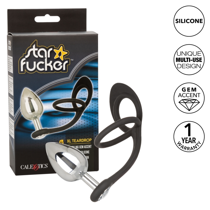 STAR FUCKER XL TEARDROP PLUG - BLACK