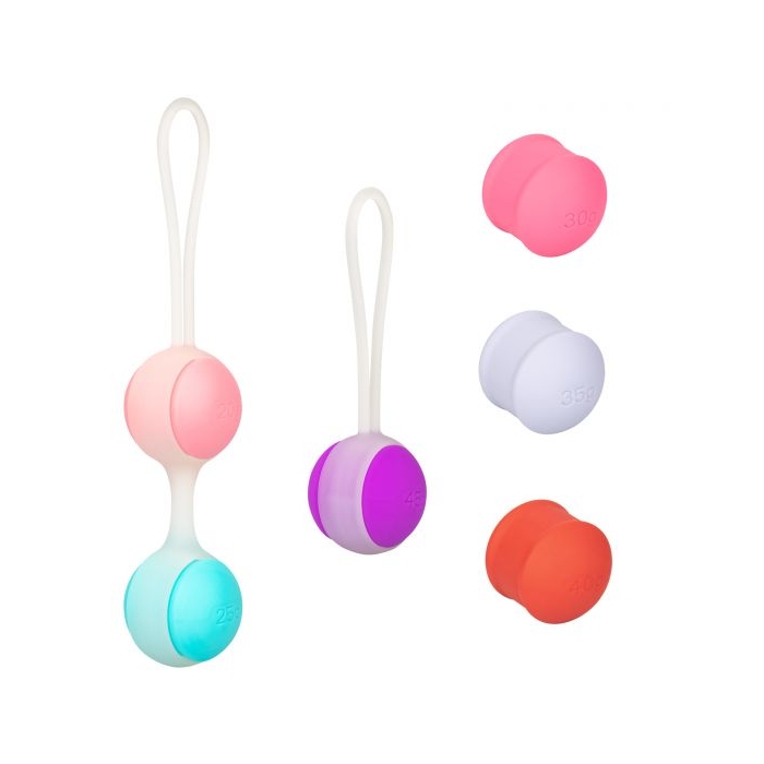 SHE-OLOGY INTERCHANGEABLE WEIGHTED KEGEL SET - Click Image to Close