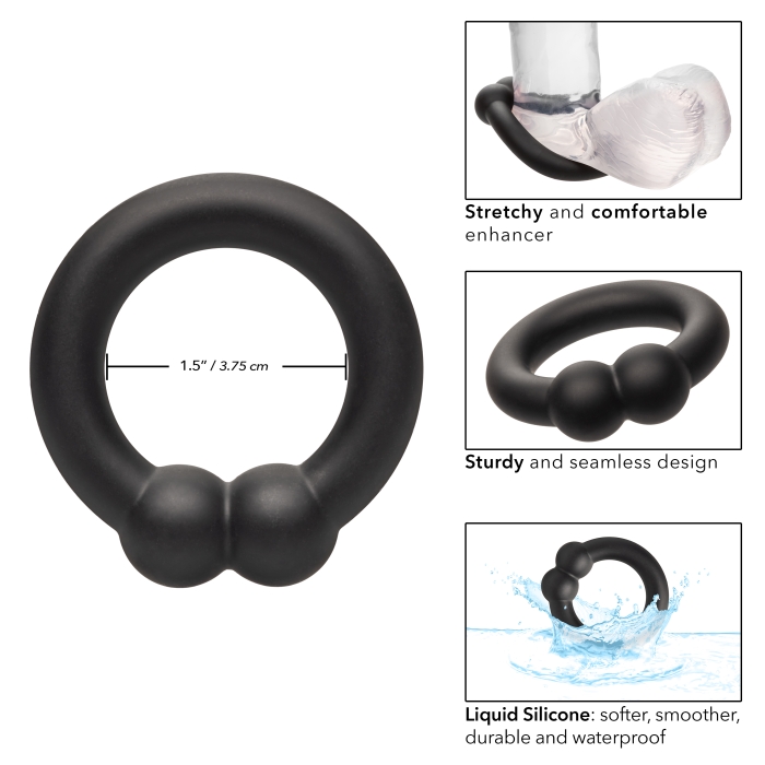 ALPHA LIQUID SILICONE MUSCLE RING - BLACK - Click Image to Close