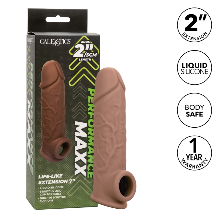 PERFORMANCE MAXX LIFE-LIKE EXTENSION 7" - BROWN - Click Image to Close