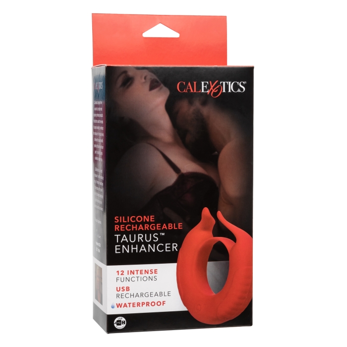 SILICONE RECHARGEABLE TAURUS ENHANCER - RED