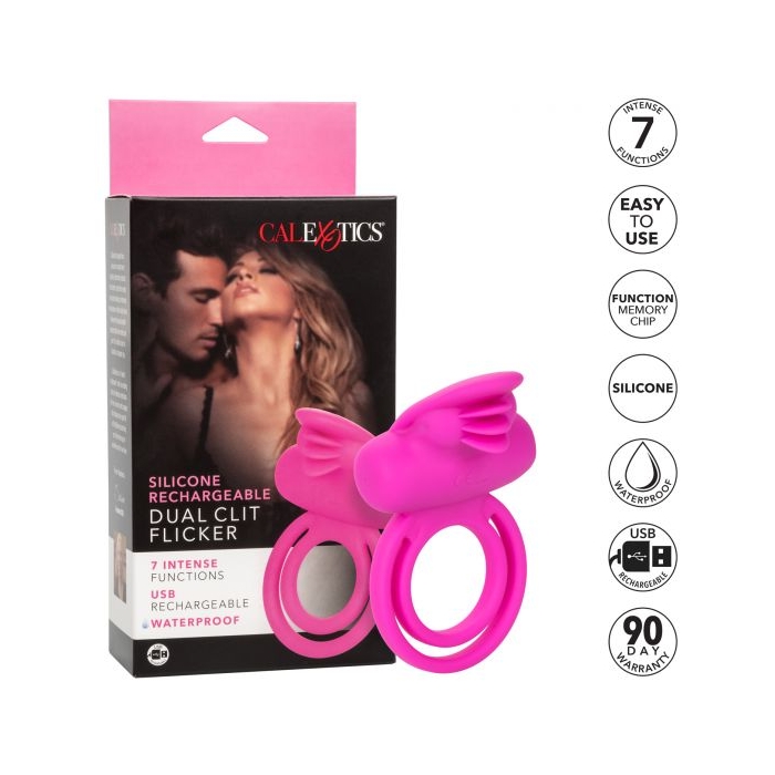 RECHARGEABLE DUAL CLIT FLICKER ENHANCER - Click Image to Close