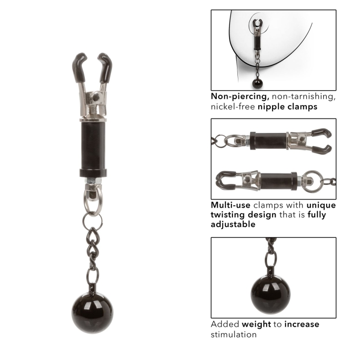IPPLE GRIPS WEIGHTED TWIST NIPPLE CLAMPS - Click Image to Close