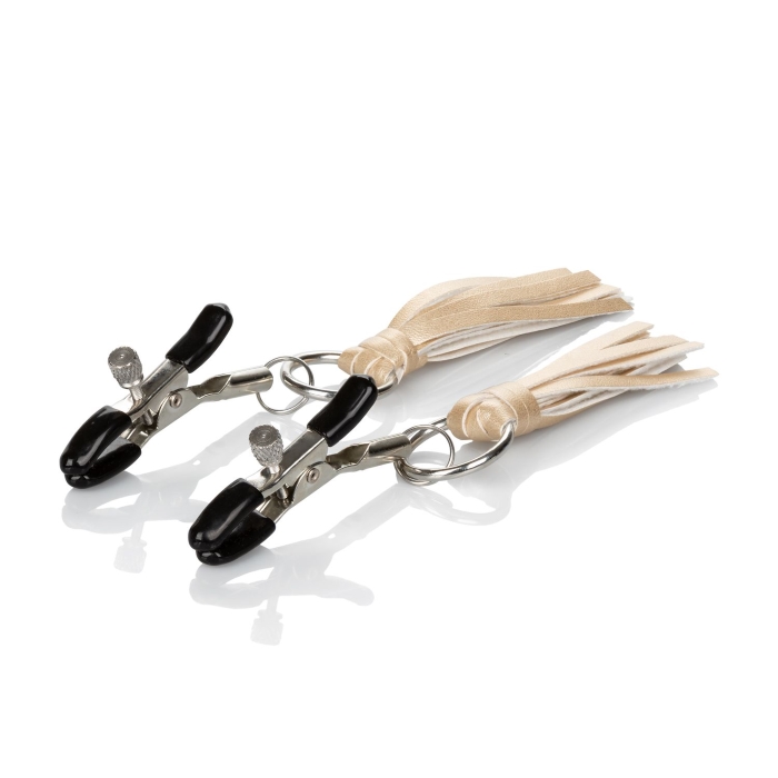NIPPLE PLAY PLAYFUL TASSELS NIPPLE CLAMPS - GOLD - Click Image to Close