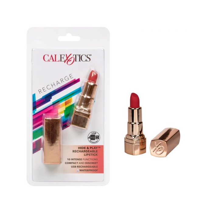 HIDE & PLAY RECHARGEABLE LIPSTICK - RED - Click Image to Close