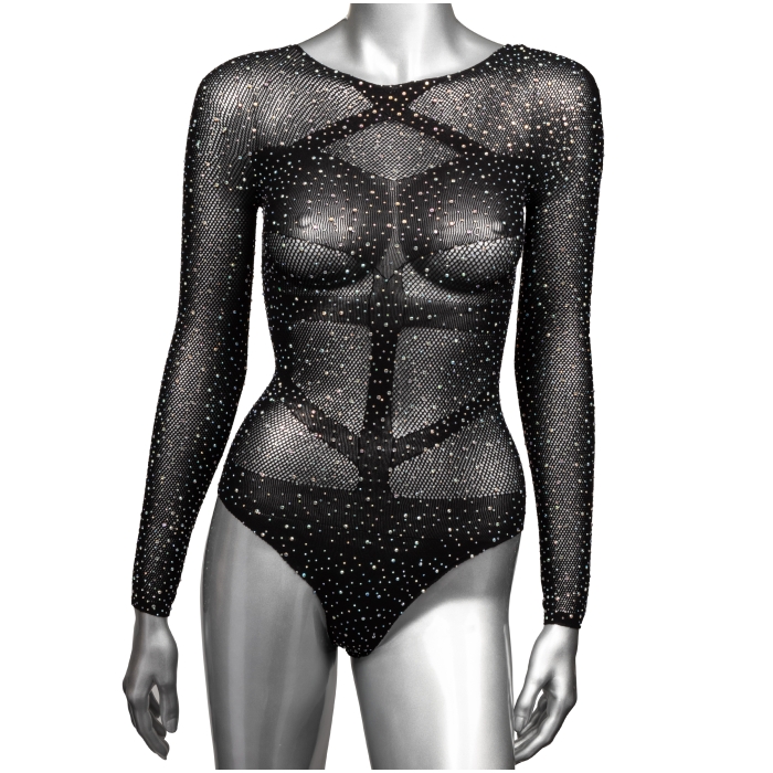 RADIANCE - PLUS SIZE LONG SLEEVE BODY SUIT - Click Image to Close