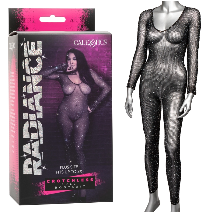 RADIANCE - PLUS SIZE CROTCHLESS FULL BODY SUIT - Click Image to Close