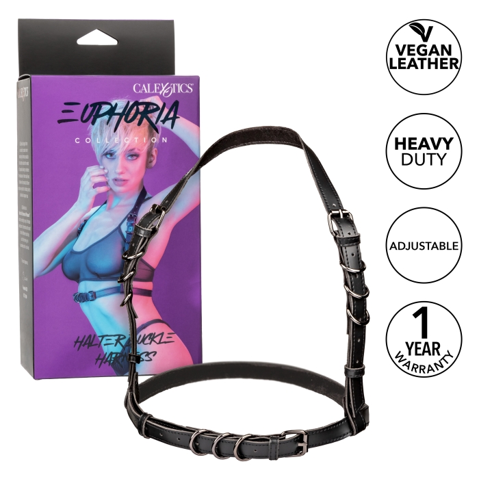 HARNESS BLACK EUPHORIA COLLECTION HALTER BUCKLE - Click Image to Close