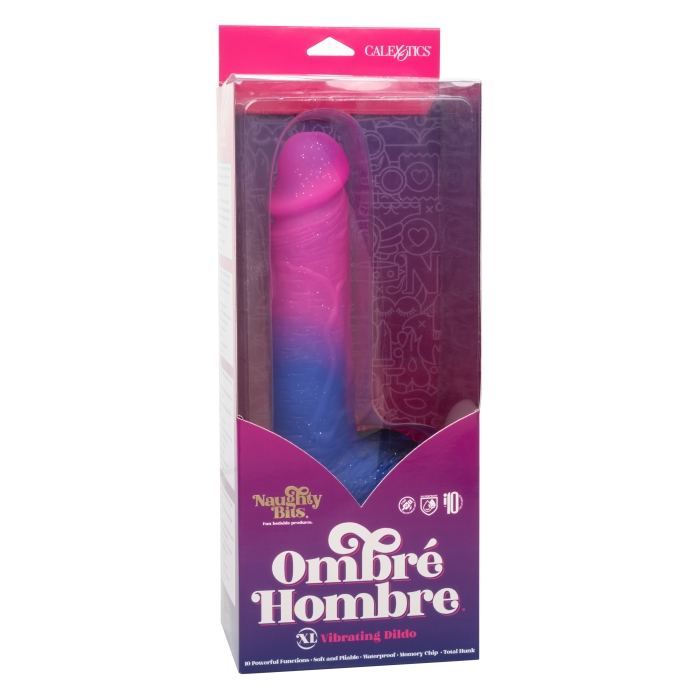 NAUGHTY BITS OMBRE HOMBRE XL VIBE DILDO - Click Image to Close