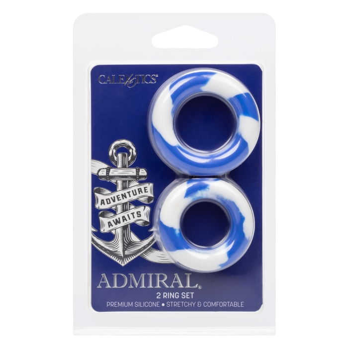 COCK RING BLUE-WHITE ADMIRAL 2 SET