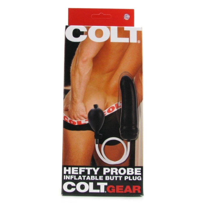 COLT HEFTY PROBE INFLATABLE BUTT PLUG IN BLACK