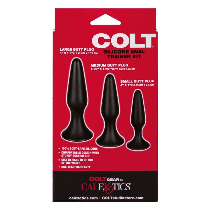COLT SILICONE ANAL TRAINER KIT - BLACK - Click Image to Close
