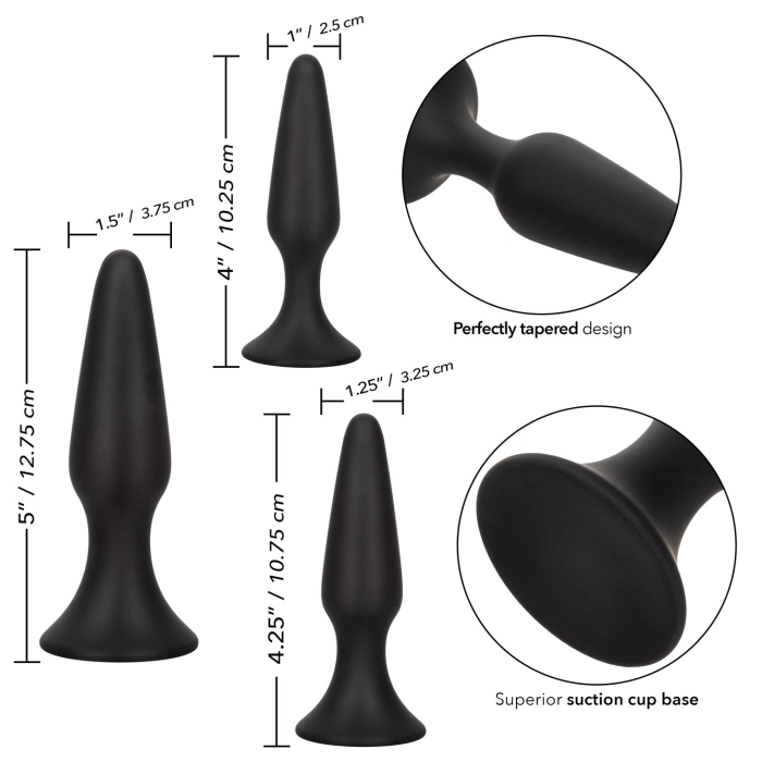 COLT SILICONE ANAL TRAINER KIT - BLACK