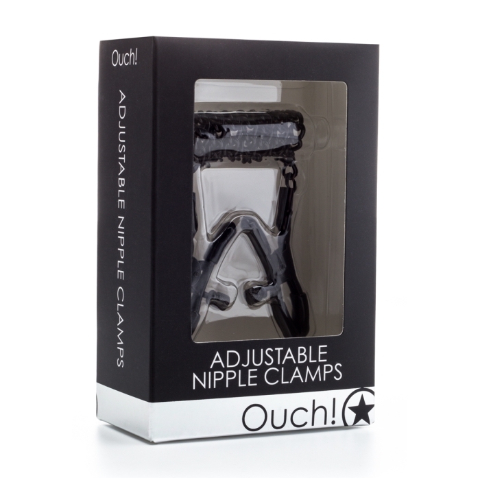 ADJUSTABLE NIPPLE CLAMPS - BLACK - Click Image to Close