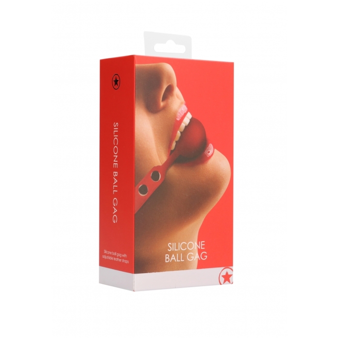 SILICONE BALL GAG - RED
