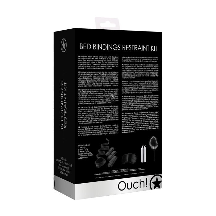 BED BINDINGS RESTRAINT KIT - BLACK - Click Image to Close
