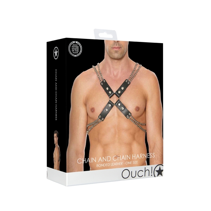 CHAIN AND CHAIN HARNESS - ONE SIZE - BLACK - Click Image to Close