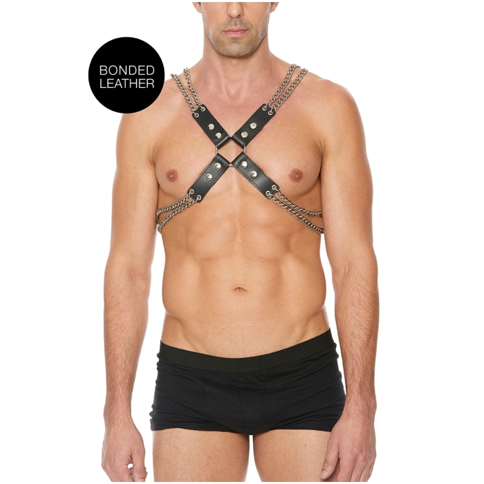 CHAIN AND CHAIN HARNESS - ONE SIZE - BLACK - Click Image to Close