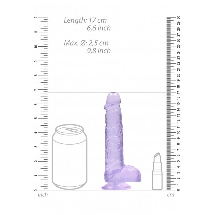 REALISTIC DILDO WITH BALLS 6IN / 15 CM