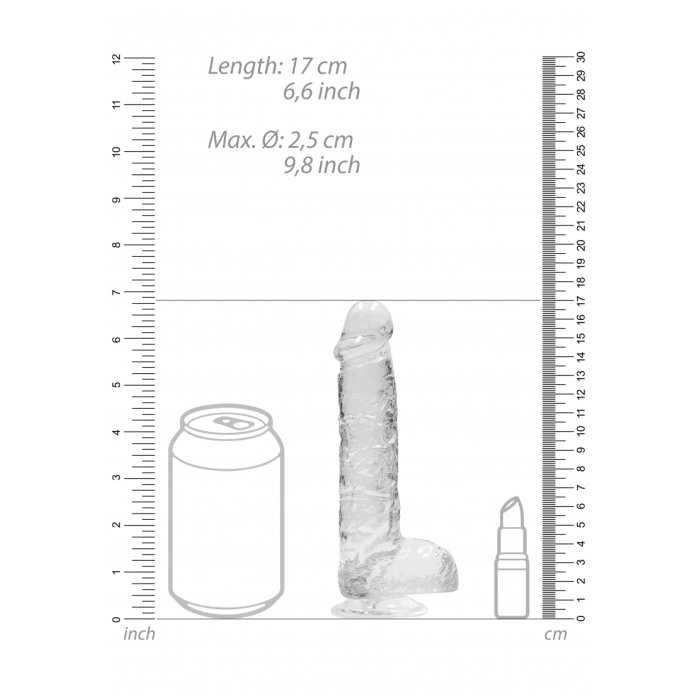 REALISTIC DILDO WITH BALLS 6IN / 15 CM - Click Image to Close