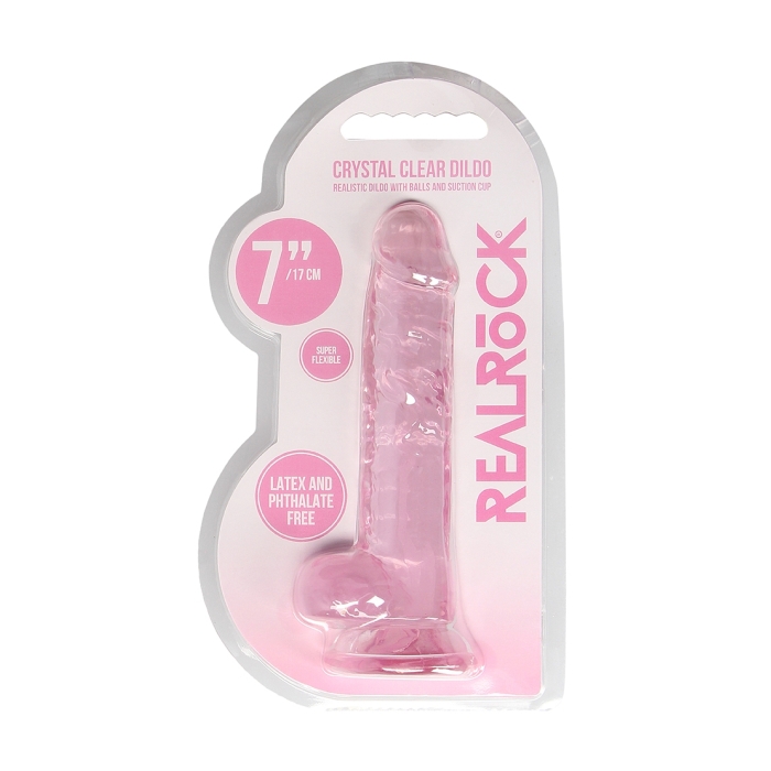 REALISTIC DILDO WITH BALLS 7IN / 17 CM - Click Image to Close