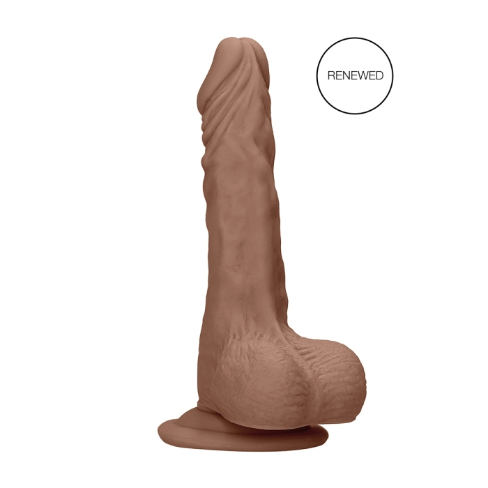 DONG WITH TESTICLES 8IN / 20 CM - TAN - Click Image to Close