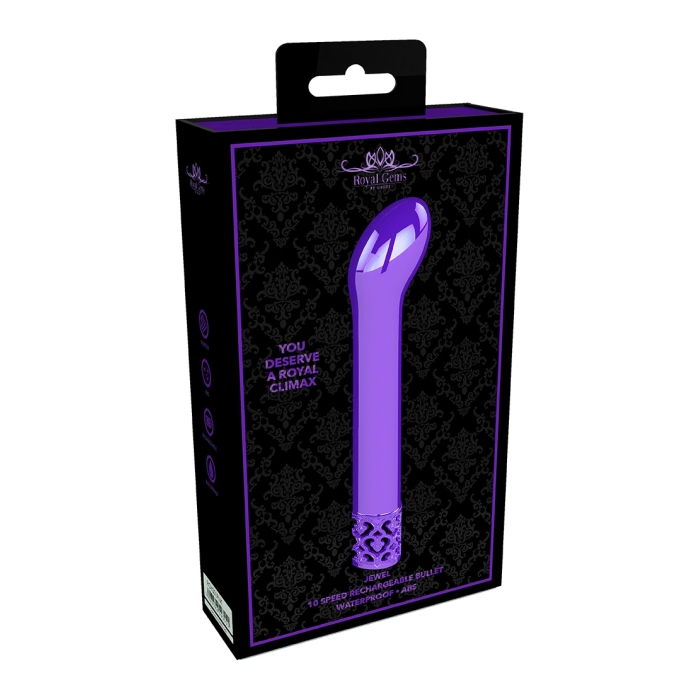 JEWEL - RECHARGEABLE ABS BULLET - PURPLE - Click Image to Close