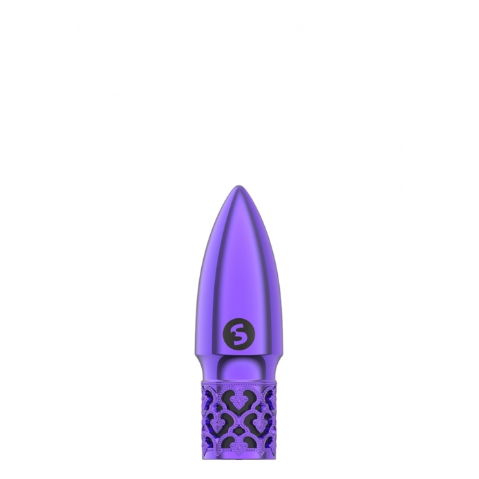 GLITTER - RECHARGEABLE ABS BULLET - PURPLE - Click Image to Close
