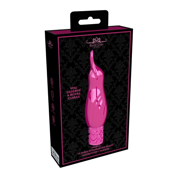 SPARKLE - RECHARGEABLE SILICONE BULLET - PINK