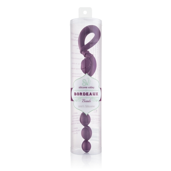 SILICONE VALLEY BORDEAUX ANAL BEADS - PURPLE