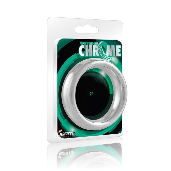 WIDE CHROME DONUT COCK RING - 2.00IN - Click Image to Close