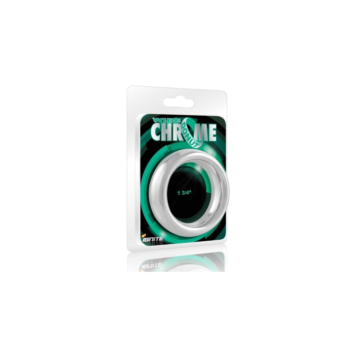 WIDE CHROME DONUT COCK RING - 1.75