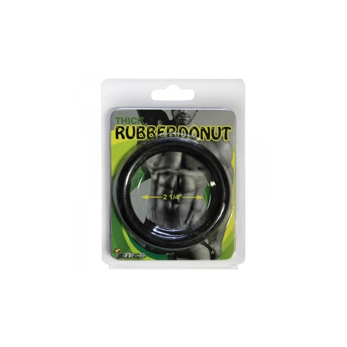 RUBBER DONUT COCK RING -2. 25IN -BLACK (SI-95037) - Click Image to Close