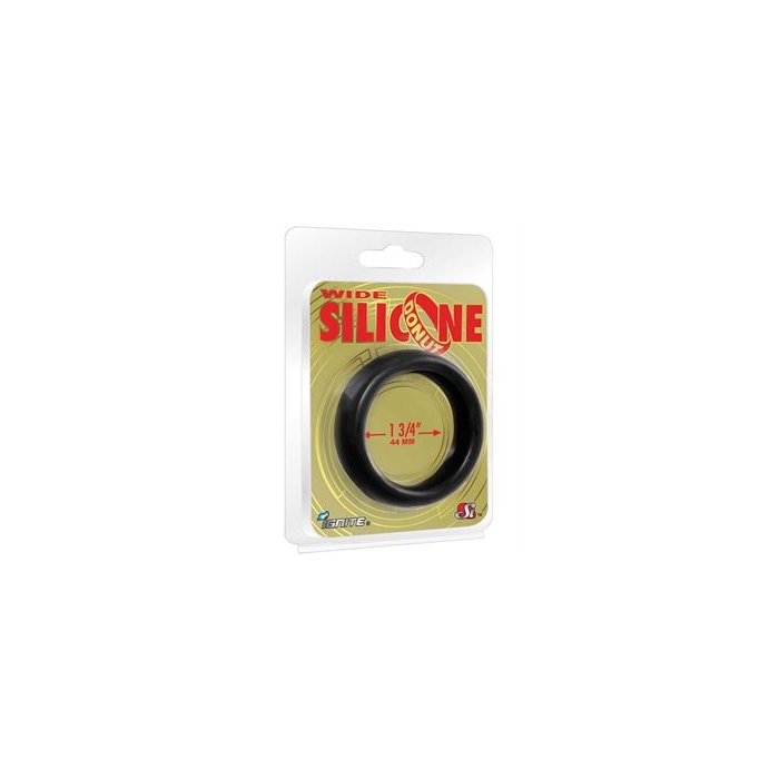 WIDE SILICONE DONUT - BLACK (1.75/44MM) - Click Image to Close