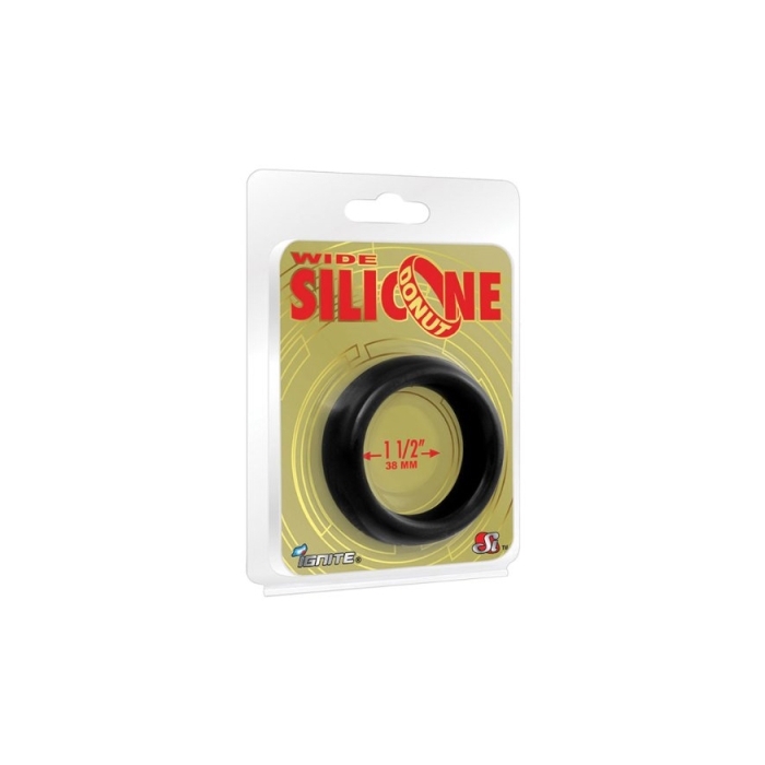 WIDE SILICONE DONUT - BLACK (1.5/38MM)
