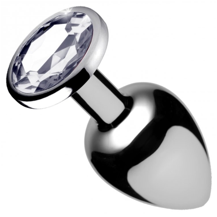 BS CLEAR GEM LARGE ANAL PLUG - CLEAR - Click Image to Close