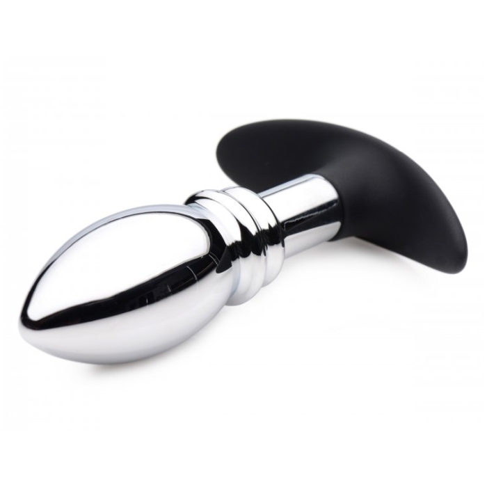 DARK STOPPER METAL & SILICONE ANAL PLUG - Click Image to Close