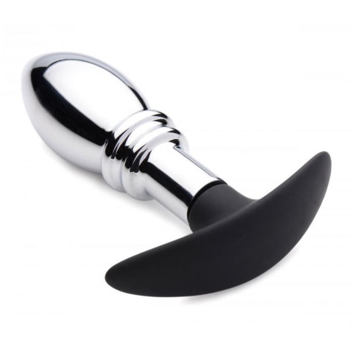 DARK STOPPER METAL & SILICONE ANAL PLUG - Click Image to Close