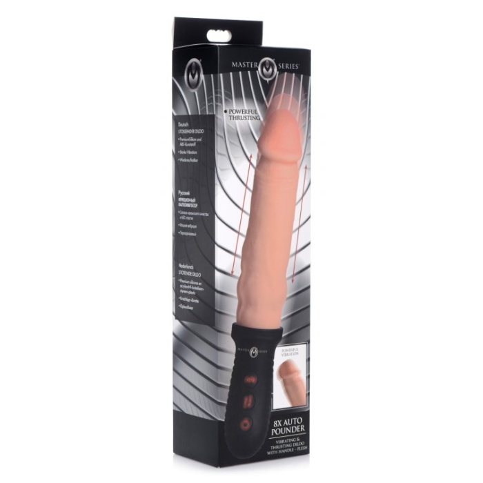 MS 8X AUTO POUNDER VIB & THRUST DILDO WITH HANDLE - FL - Click Image to Close