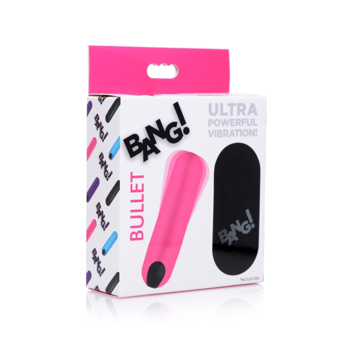 VIBRATING BULLET W/REMOTE CONTROL - PINK