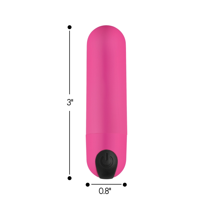 VIBRATING BULLET W/REMOTE CONTROL - PINK - Click Image to Close