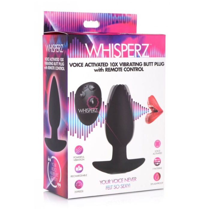 WH VOICE ACTIVATED 10X VIBRATING BUTT PLUG W/REMOTE CO - Click Image to Close