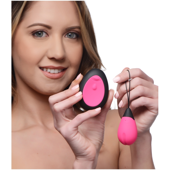 10X SILICONE VIBRATING EGG - PINK