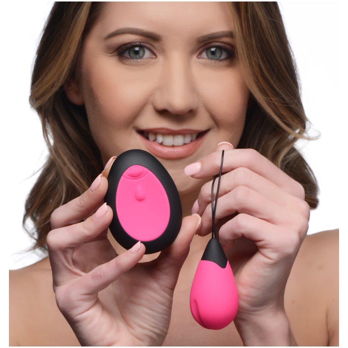 10X SILICONE VIBRATING EGG - PINK - Click Image to Close