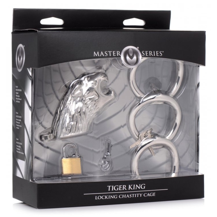 MS TIGER KING LOCKING CHASTITY CAGE - Click Image to Close
