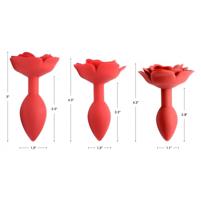MS BOOTY BLOOM SILICONE ROSE ANAL PLUG - LARGE 5" - Click Image to Close