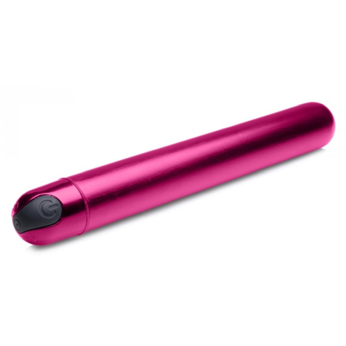 BG 10X SLIM METALLIC BULLET - PINK - RECHARGEABLE - 6.5" - Click Image to Close